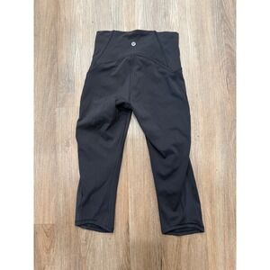 Lululemon Train Times Crop (17") Black size 4‎